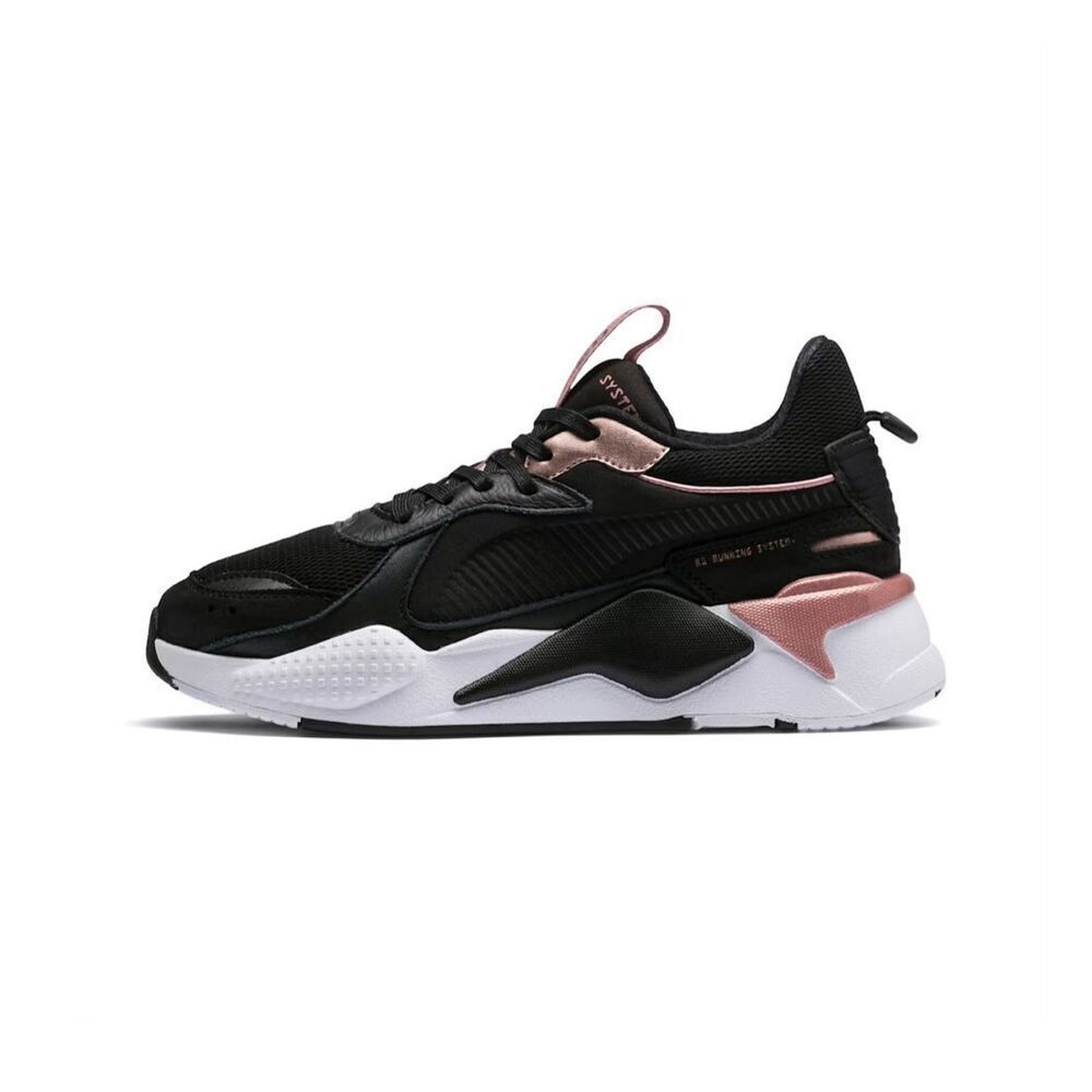 Puma RS-X Trophy Women’s Sneakers Black Rose Gold size 9.5
